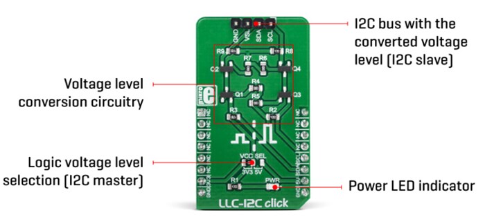 Mikroe MIKROE-3276 LLC-I2C Click